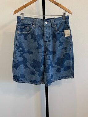 NWT Free People Montana Everything Floral Denim Shorts Casual Boho Summer Sz26